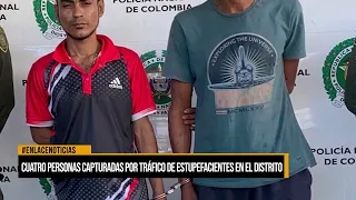 Cuatro personas capturadas por tráfico de estupefacientes en el distrito