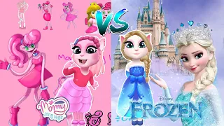 Mommy Long Legs Vs Frozen Of Elsa Vs My Talking Angela 2 😍/ Level 80