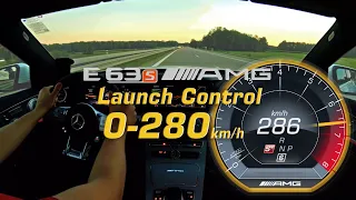 AMG E63S - 0-280 Launch Control - Unlimited Autobahn [4k 60fps]