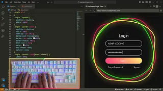 ASMR Coding|Animated Login Form Using HTML And CSS| No Talking