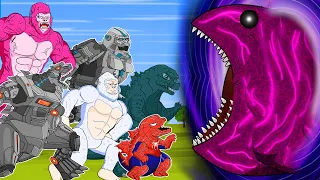 Biggest Bloopzilla, Godzilla rescue Rainbow Mechagodzilla destroyah Hole - Titan Animation Cartoon!