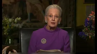 Här abdikerar drottningen Margrethe under nyårstalet