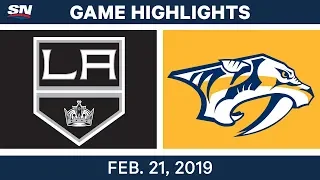NHL Highlights | Kings vs. Predators - Feb 21, 2019