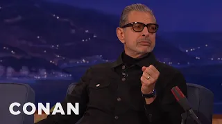 Jeff Goldblum Wooed His Wife With Music & Contortion | CONAN on TBS