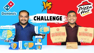 Domino's Vs Pizza Hut Pizza Challenge | Pizza Eating Challenge | Pizza Comparison | Viwa Food World