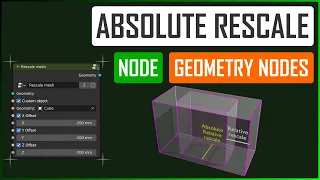 Absolute Rescale group node in Geometry nodes - Blender tutorial ENG