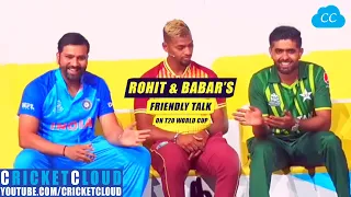 Rohit Sharma Babar Azam Rocks at T20 World Cup Press Conference !!