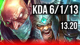 SINGED vs TRYNDA (TOP) | 6/1/13, 2.5M mastery, 300+ games, Rank 10 Singed | KR Master | 13.20