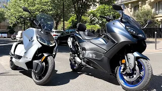 TMAX 560 2022 VS BMW CE-04 : QUI EST LE MAÎTRE DE LA VILLE 🔥🔋😈