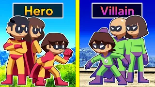 SUPERHERO Family VS SUPERVILLAIN Family In GTA 5!