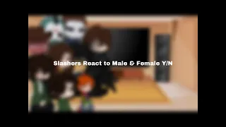 Slashers react to Male & Female Y/N (your name) English and Spanish/Español