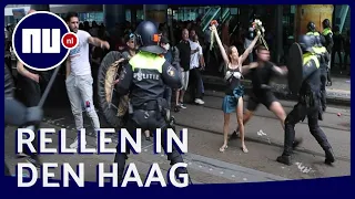 Relschoppers op de vuist met ME in Den Haag | NU.nl