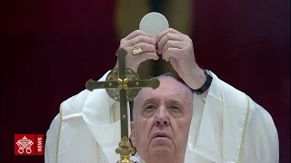 Pope Francis celebrates the Mass of the Lord's Supper on Holy Thursday