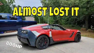 Repairing a wrecked Chevy z06 corvette c7 at home Part 3