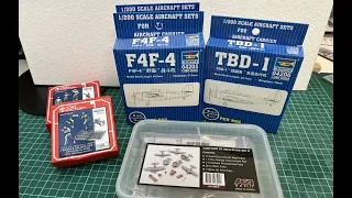 Unboxing of extra detailing sets for Trumpeter CV-6 USS Enterprise 1/200