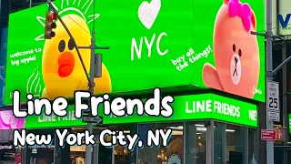 LINE FRIENDS | NYC, NY 😊💖 BTS BT21 Plush, Apparel, Collectibles Walking Shop Tour with KawaiiGuy