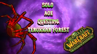 WOW Classic TBC: Blood Elf Paladin Solo AOE Leveling Terokkar Forest