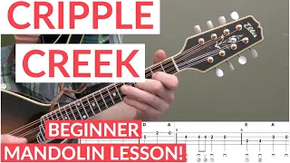 Cripple Creek | Beginner Bluegrass Mandolin Lesson With Tab