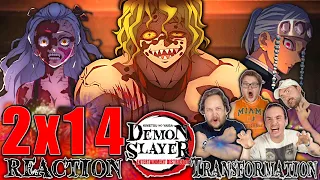 SHE HAS A BROTHER??!?!?!?!?! DEMON SLAYER 2x14 REACTION!!! | "Transformation"