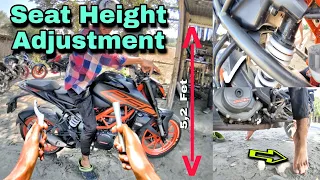 Ktm Duke 250 / 200 /390 Seat Height Adjustment #duke250 #happybraj #ktmdukeseatheightadjustment