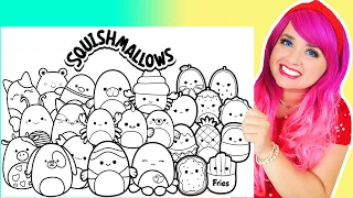 Coloring Squishmallows Animals & Food Squishmallows Plushies Coloring Pages | Ohuhu Markers