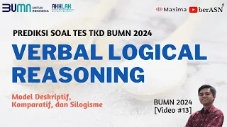 LATIHAN SOAL PREDIKSI TES TKD BUMN 2024 VERBAL LOGICAL REASONING