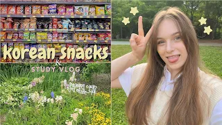 study vlog | rating korean study snacks & korean stories for language learners