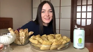 MUKBANG | Челлендж 30 блинов за 1 раз | Challenge 30 pancakes for 1 time | NO ASMR