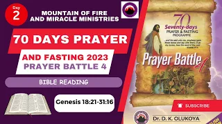 MFM 70 DAYS PRAYER AND FASTING BIBLE READING DAY 2