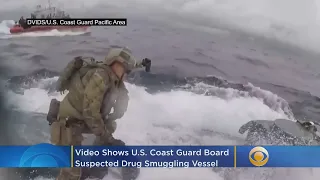 Video: U.S. Coast Guard Boards Suspected Drug Smuggling Vessel