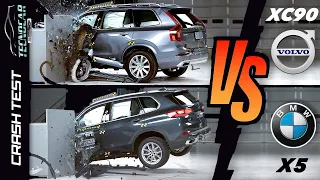 BMW X5 vs Volvo XC90- CRASH TEST (1080P HD)  TECNOCAR