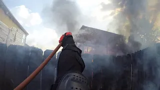 Biker Becomes A Fire Fighter as House Almost Burns Down