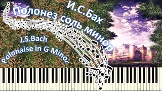 И.С.Бах - Полонез соль минор (piano tutorial)