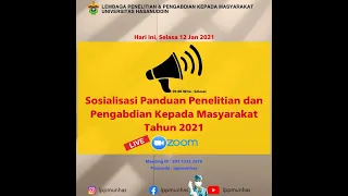 Sosialisasi Panduan Penelitian dan Pengabdian Kepada Masyarakat Tahun 2021 LPPM UNHAS