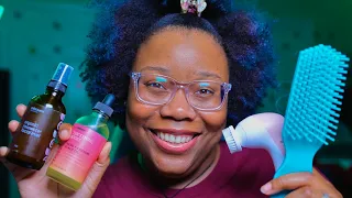 ASMR Bestie from School Does Your Hair Care and Skincare Pampering (layered sounds)