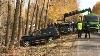 Момент смертельного дтп в Пензенской области 12.10.2021г- столкнулись «ВАЗ-21120» и «Toyota».