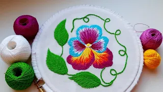 Вышивка гладью для начинающих. Первые шаги. Урок 5. Stitch embroidery for beginners. Lesson 5.