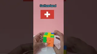 How to make Switzerland flag on a Rubik's cube#shorts