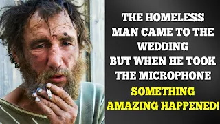 The Homeless Man Came To The Wedding, But When He Took The Microphone, Something Amazing Happened!