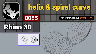 0055. helix & spiral curves in rhino