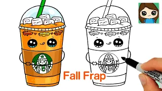 How to Draw a Starbucks Fall Frappuccino 🍁 FAN Inspired ❤️