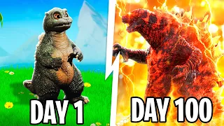 Surviving 100 DAYS as GODZILLA in ROBLOX