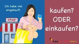 Learn German | Common Mistakes in German | kaufen oder einkaufen? | A1 | A2