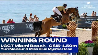 Yuri Mansur & Miss Blue Mystic Rose Win LGCT Miami Beach CSI5* 1.50m