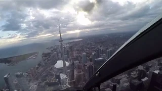 Helicopter Flight Over Downtown Toronto (GoPro)