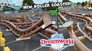 NEW - Dreamworld's NEW Roller Coaster is here! Jungle Rush Track & More 🎢