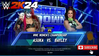 WWE2K24- Asuka‼️vs Bayley✨(WWE Women’s Championship)