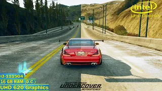 Testing "NFS: Undercover Remastered" - i3-1115G4 - intel UHD/Xe Graphics - 16GB RAM | 60FPS | HD