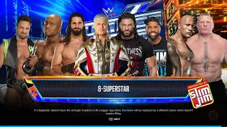 WWE 2K24: Brock vs Rock vs Roman vs Cody vs Seth vs Jey vs Lashley vs LA KNIGHT 8 Man "All Out WAR!"