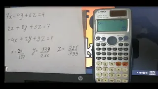 how to solve linear equations with 3 variables using casio fx991es plus calculator